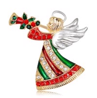 Broche - Juleengel med trompet